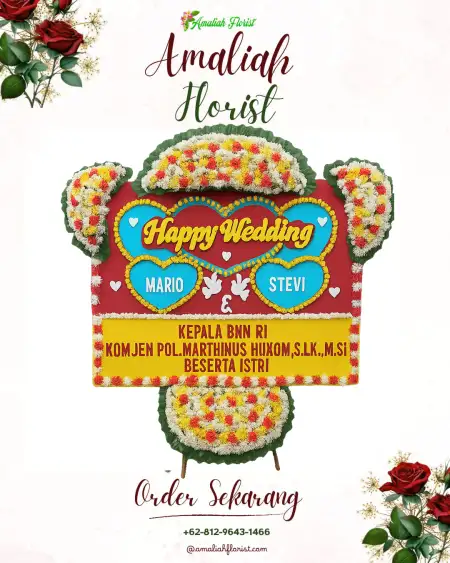 Papan Bunga Pernikahan Jampet